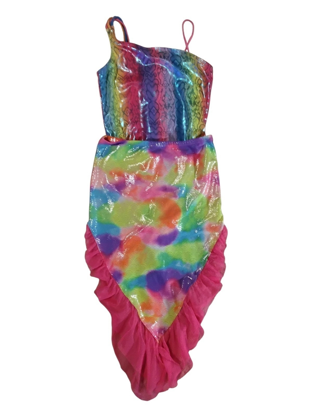 Girls' Rainbow Mermaid Swimsuit & Tail Cover Up
